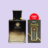 Lyla Blanc New Black Velvet Premium Long Lasting Eau De Parfum For Men+Free Afzal Parallel Attar