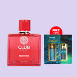 Lyla Blanc Club Red Musk 100ml EDP For Men and Women+Free Afzal PACIFIC & Safire Midnight Attar Roll On