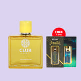 Lyla Blanc Perfume Club Yellow Bloom 100ml EDP For Women+Free Afzal Parallel & Safire Midnight Attar Roll On