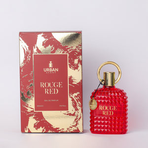 Urban Scent Rouge Red Eau De Parfum bottle and packaging for unisex 100ml, showcasing elegance and luxury.
