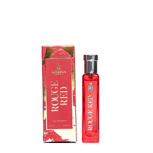 Urban Scent Rouge Red Eau De Parfum 15ml bottle and box for unisex fragrance, long-lasting and bold aroma.