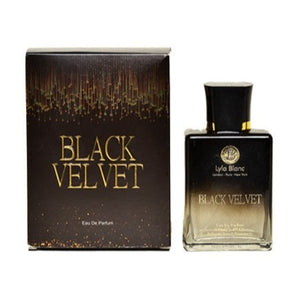 Lyla Blanc Black Velvet And Voyage Eau De Parfum 100ml box and bottle for unisex fragrance.