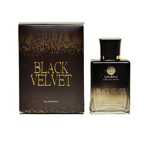 Lyla Blanc Black Velvet And Ultraviolet Eau De Parfum bottle and box packaging, 100ml for unisex, luxurious fragrance duo.
