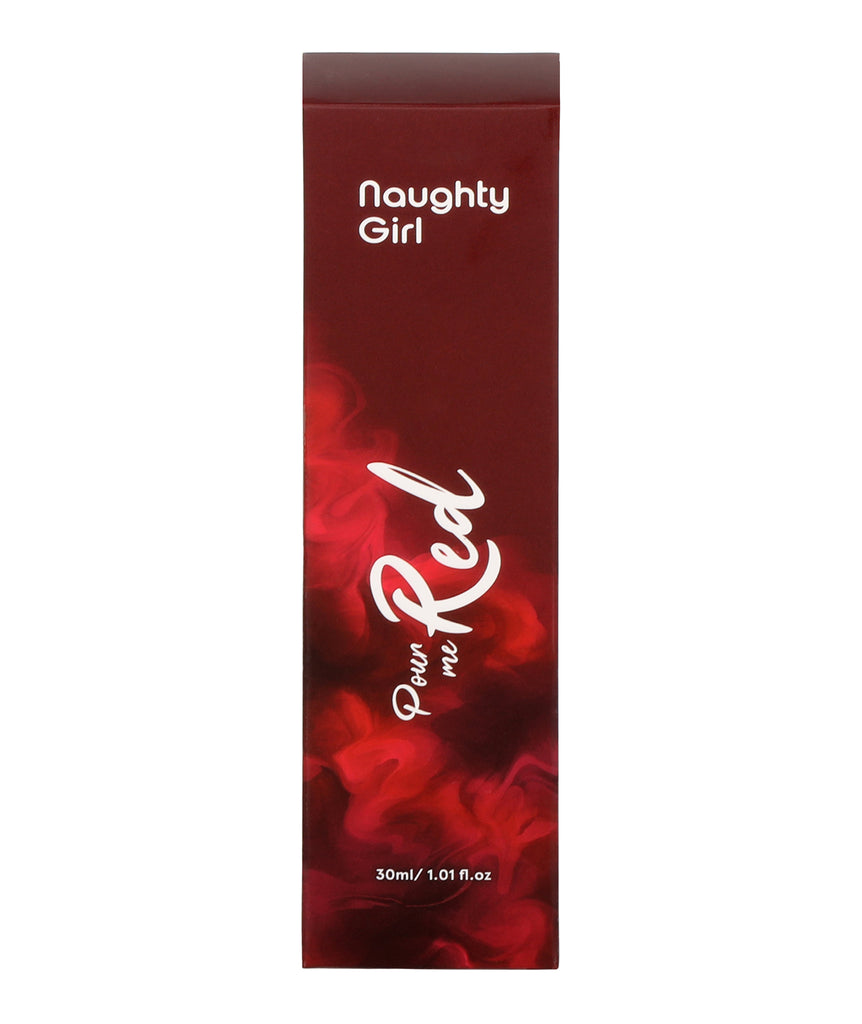 Naughty Girl Pour Me Red Eau De Parfum packaging, 30ML, showcasing a luxurious and bold design.