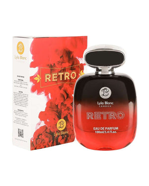 Lyla Blanc Luxury Retro Eau De Parfum for Unisex in 100ml bottle with vibrant packaging.