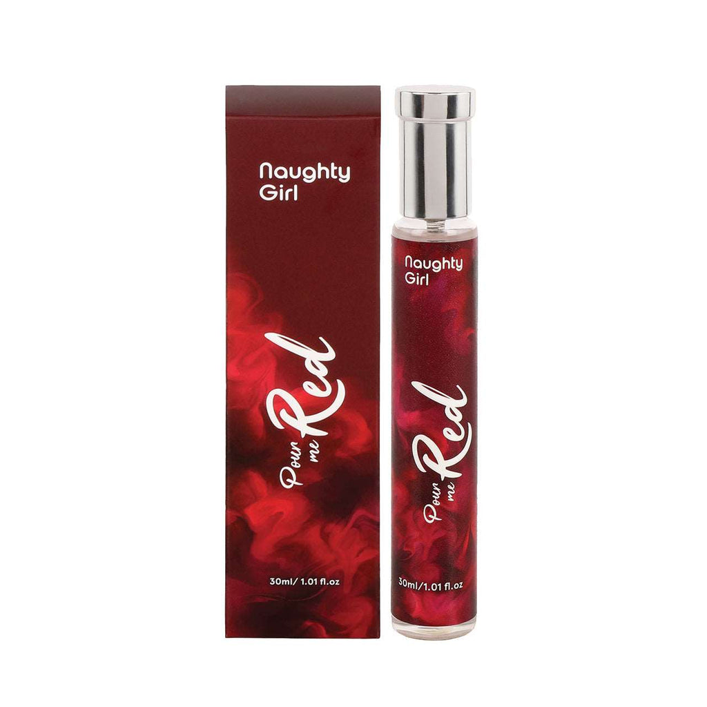 Naughty Girl Pour Me Red Eau De Parfum for Women 30ML bottle and packaging display.