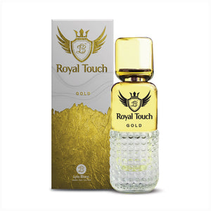 Lyla Blanc Royal Touch Gold Eau De Parfum bottle and packaging, luxury fragrance for men and women, 50ml.