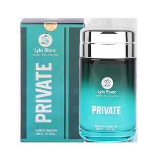 Lyla Blanc Green Moss Eau De Parfum for Men 100ml in a stylish bottle and box design.