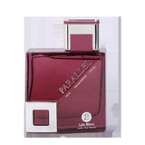 Lyla Blanc Parallel Amber Rush Eau De Parfum 100 ML bottle showcasing a vibrant design, ideal for diverse occasions.