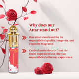 SAFIRE Damask Rose Roll-On Perfume Oil – 6ML,Premium Alcohol-Free for Unisex, Long-Lasting Fragrance Floral & Fresh.