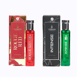 Lyla Blanc Perfume Combo for Men & Women – Red Rouge & Intense Bold, Sophisticated & Long-Lasting Fragrance Set. (Pack of 2, 15ml)