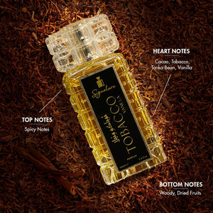 Tobacco Vanilla Eau De Parfum bottle with detailed notes of spicy, heart, and bottom notes.