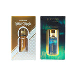 AFZAL-ATTAR WHITE MUSK & SAFIRE MIDNIGHT ATTAR (COMBO PACK 6ML*2) ROLL-ON ALCOHOL FREE PERFUME OIL FOR MEN AND WOMEN
