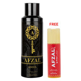 Afzal Non Alcoholic Aseel Deodorant 200ml+ 50ml Taj Al Arab Deodorant