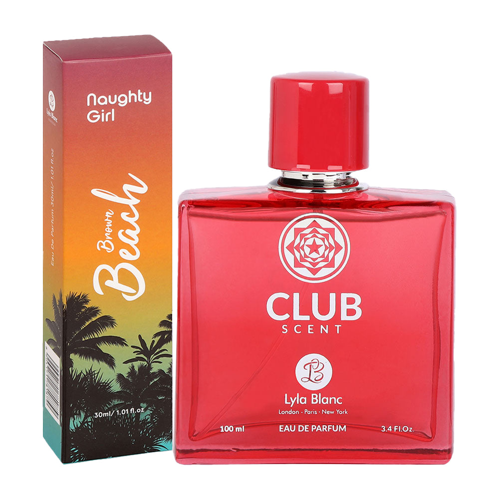 Lyla Blanc Club Red Musk and Brown Beach EDP Combo for Men and Women