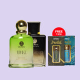 Lyla Blanc New Black Velvet & Voyage Premium Long Lasting EDP For Men and Women 190 ML Pack of 2+Free Afzal Pacific & Parallel Attar Roll On - SPECIAL COMBO
