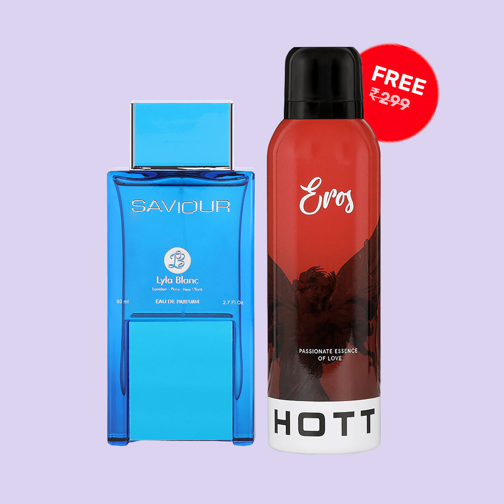 Lyla Blanc Perfume Saviour Blue Spice 100ml EDP For Men+Free HOTT Czar Deodorant 200 ML - SPECIAL COMBO