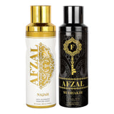 AFZAL Premium Non Alcoholic MUDHAKIR & NAJAH Deodorant (Pack 2)