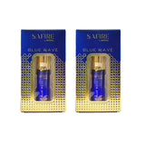 SAFIRE BLUE WAVE ATTAR (COMBO PACK 6ML*2) ROLL-ON ALCOHOL FREE PERFUME OIL FOR MEN AND WOMEN