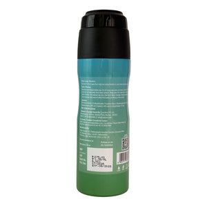 Island Water Deodorant body spray bottle back view, showcasing ingredients and details.