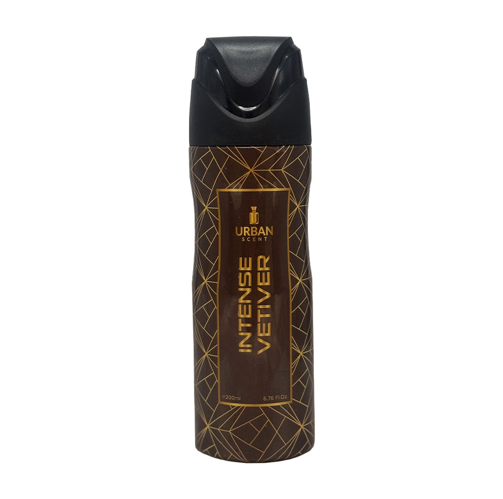 Urban Intense Vetiver Deodorant 200ml, powerful Vetiver Deodorant for long-lasting freshness.