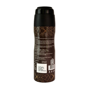 Urban Intense Vetiver Deodorant 200ml bottle featuring a sleek design and detailed ingredient list.