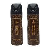 Urban Intense Vetiver Deodorant bottles, fresh spicy fragrance, 200ml unisex, perfect for all-day freshness.