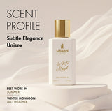 White Musk Eau De Parfum bottle from Urban Scent, showcasing subtle elegance in a unisex fragrance for all occasions.