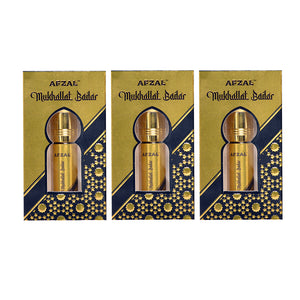 Mukhallat Badar Roll On Attar Combo for men and women - 6ML pack of 3 luxurious unisex perfumes.