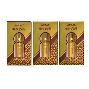 White Oudh Roll On Attar Combo, pack of 3 luxurious perfumes by Afzal for men and women.
