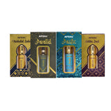 AFZAL-ATTAR MUKHALLAT BADAR, GOLDEN DUST & SAFIRE PARALLEL, PACIFIC 6ML ATTAR ROLL ON PK4