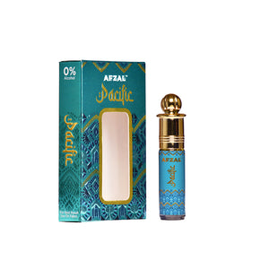 Afzal Golden Dust Parallel and Pacific Roll On Attar Combo for Men and Women - 6ML packaging and bottle
