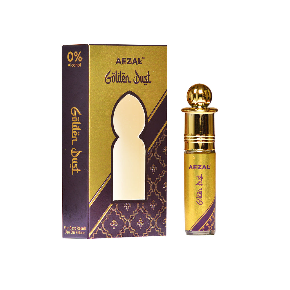 AFZAL-ATTAR MUSK DHIRAM GOLDEN DUST & SAFIRE PARALLEL PACIFIC 6ML ATTAR ROLL ON PK4