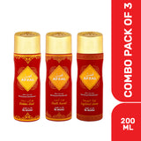 AFZAL Non Alcoholic Golden Dust, Oudh Aswad, Laylatul Jumat Deodorant 200ml (Pack of 3)