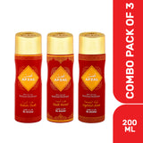 AFZAL Non Alcoholic Oudh Aswad, Laylatul Jumat, Gulabe Oudh Deodorant 200ml (Pack of 3)