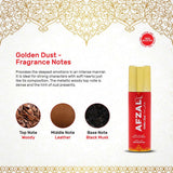 AFZAL Non Alcoholic Musk Dirham, Golden Dust & Mukhallat Oudh Combo Deodorants (Pack of 3)