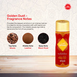 AFZAL Non Alcoholic Mukhallat Oudh, Golden Dust, Oudh Aswad Deodorant 200ml (Pack of 3)