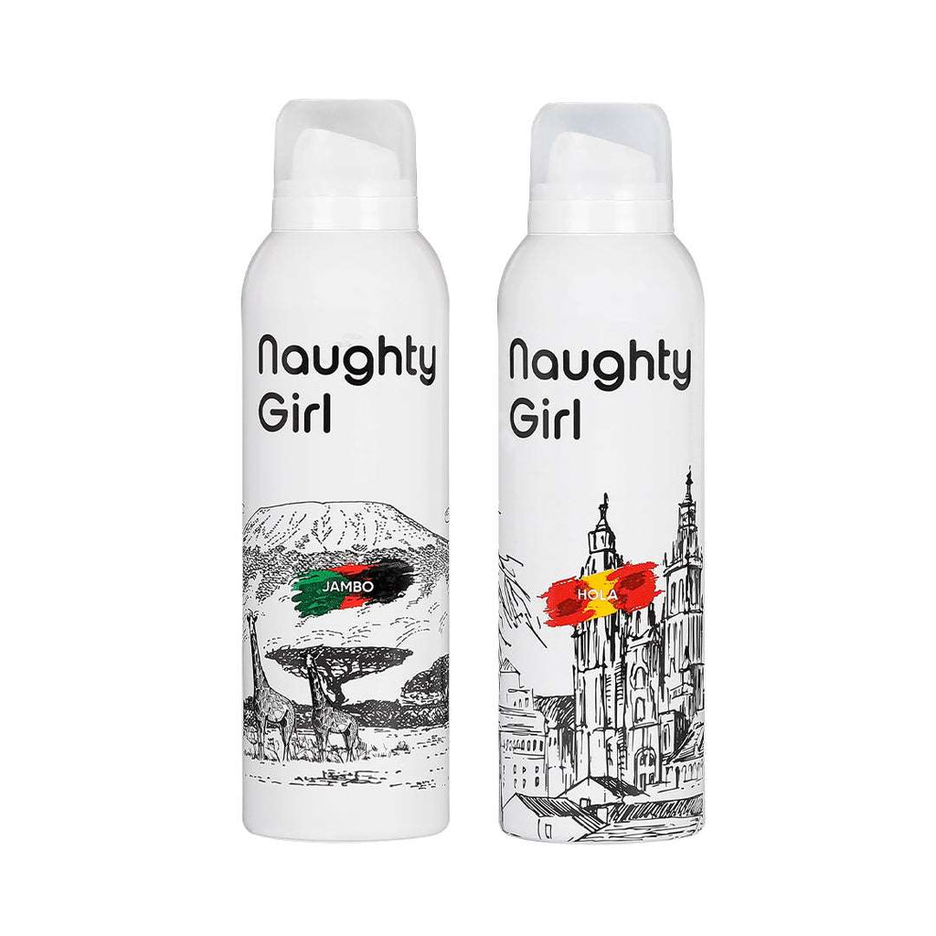 Naughty Girl Hola & Jambo Deodorant 200Ml (Pack of 2)
