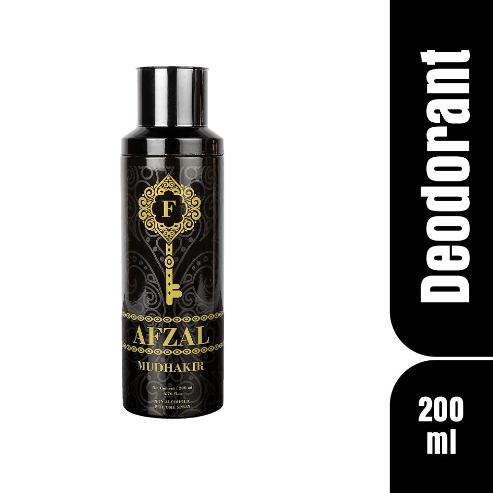 Buy Afzal Non Alcoholic Mudhakir Deodorant Body Spray for Men and