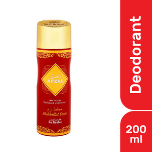 Afzal Non Alcoholic Mukhallat Erum Deodorant Body Spray for Men and Women – 200ml