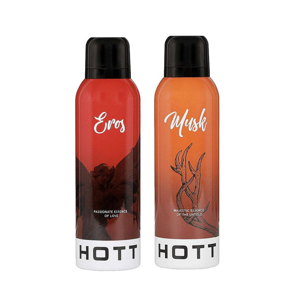 Hott Eros & Musk Deodorant 200ml (Pack of 2)