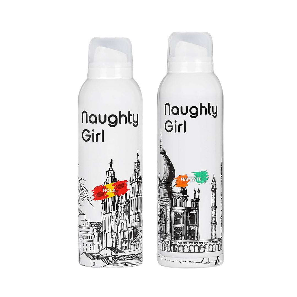 Naughty Girl Hola & Namaste Deodorant 200Ml (Pack of 2)