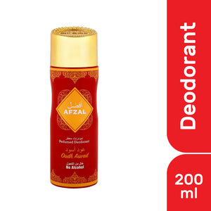 Afzal Non Alcoholic Oudh Aswad Deodorant Body Spray for Men and Women – 200ml