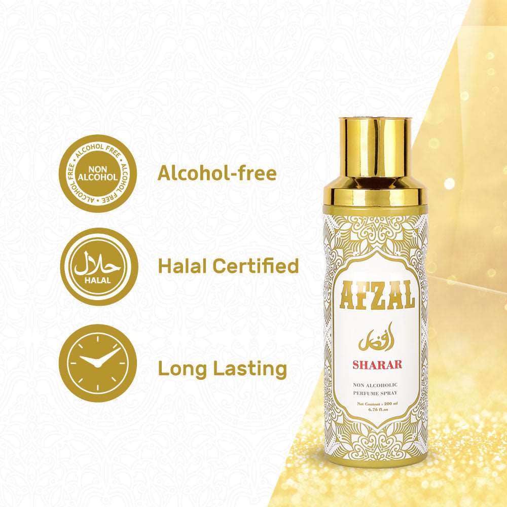 Afzal Non Alcoholic Sharar Deodorant 200 Ml
