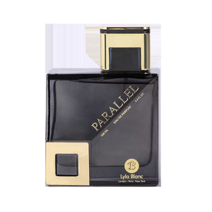 Lyla Blanc Parallel Invincible Eau De Parfum for Women 100ml bottle with sleek black design.